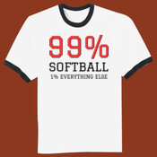 Mens Ringer T "99%"